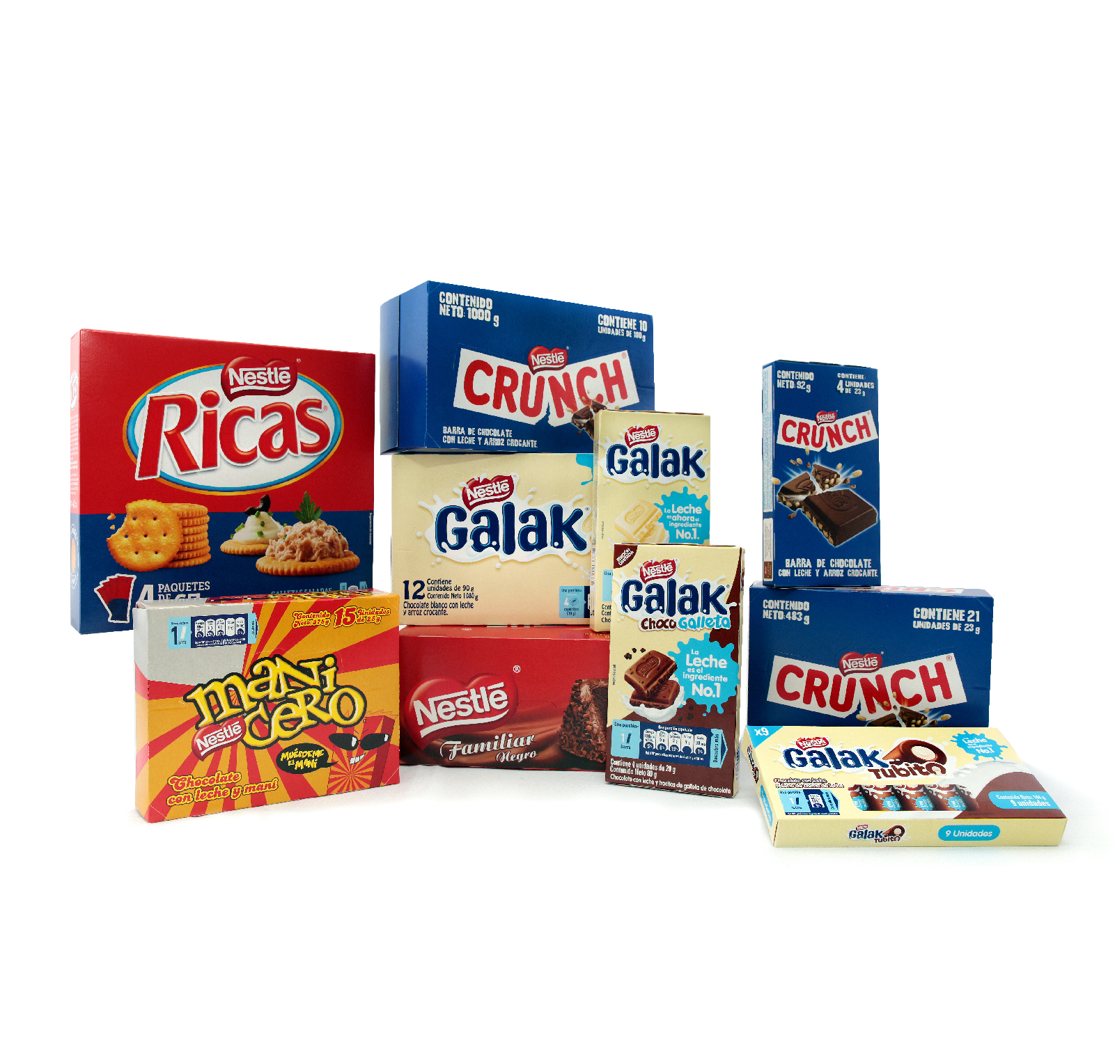 elaboración de cajas para golosinas chocolates galletas nestlé