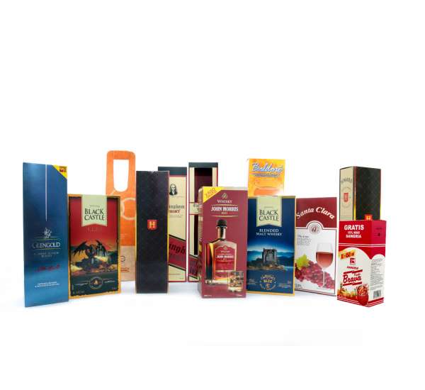 Licores cajas bebidas y licores