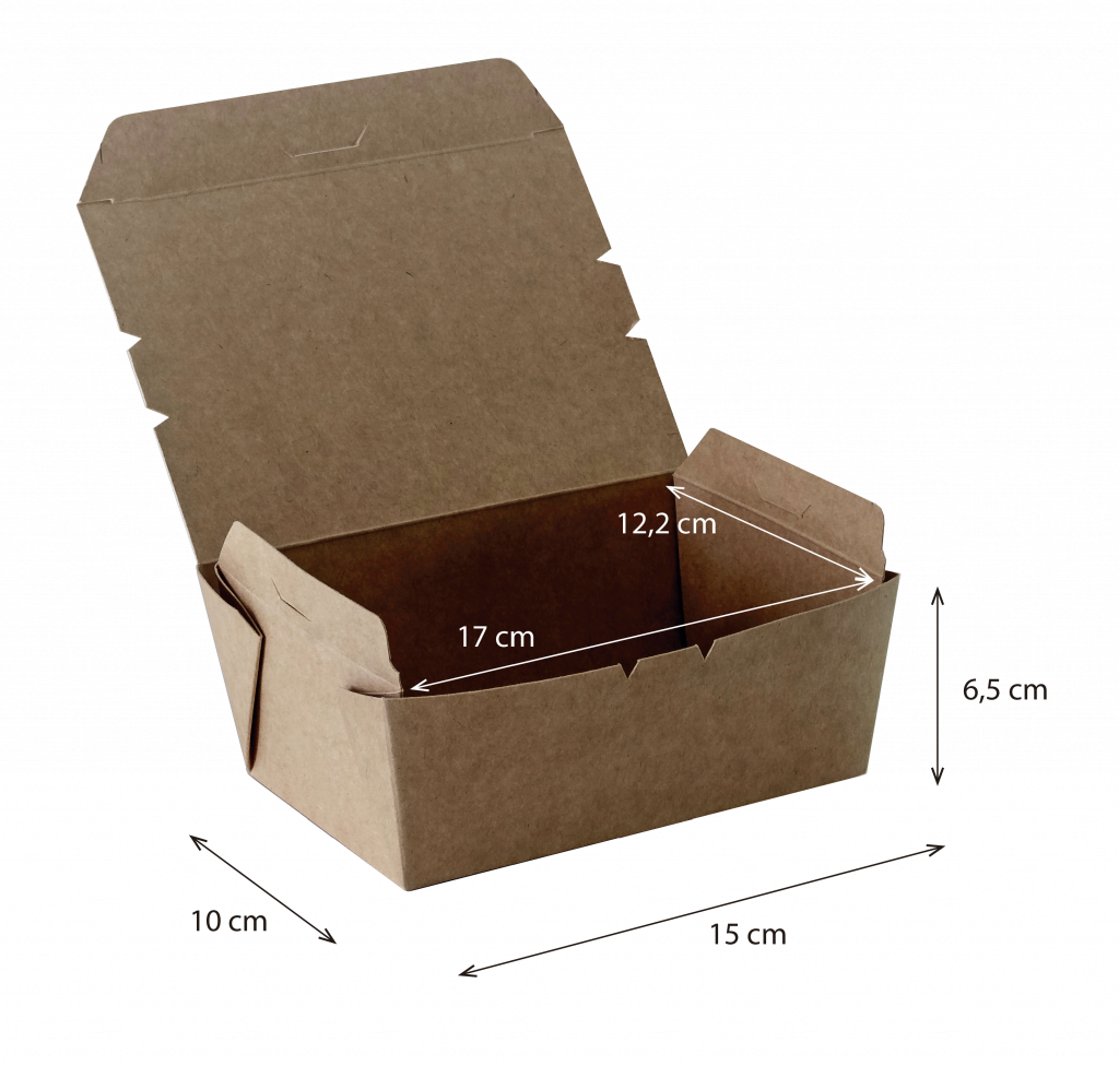 Lunch box cónica grande biodegradable y compostable
