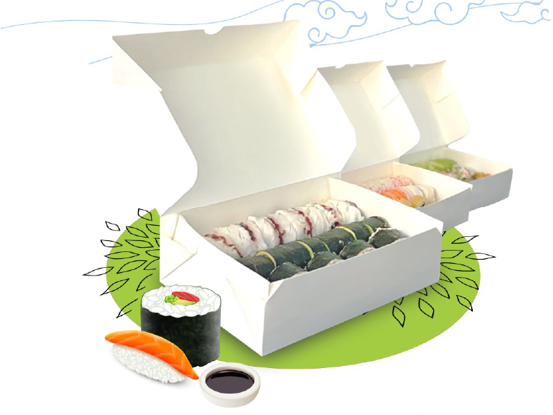 cajas para sushi y empaques para delivery